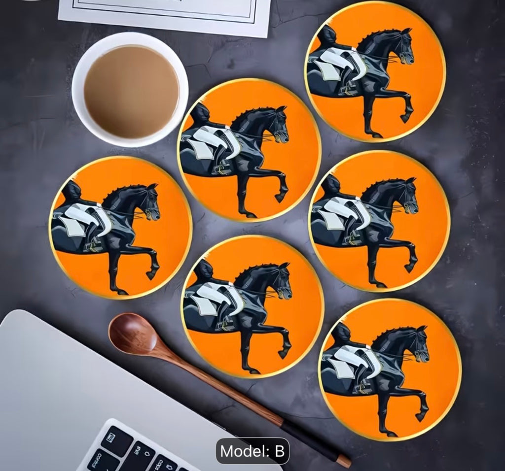 Wooden Coasters - Orange