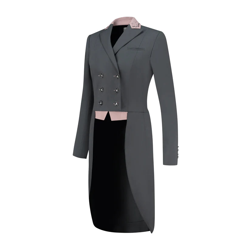 Anthracite & Pink Tail Coat