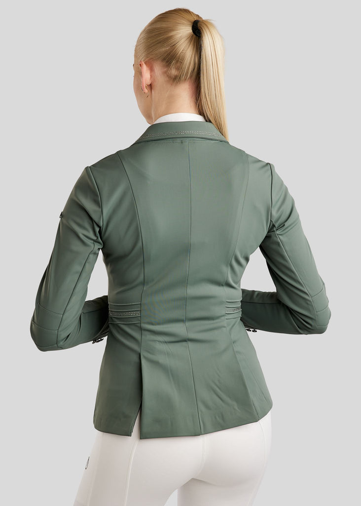 MoPearl Pintuck Show Coat - Jade