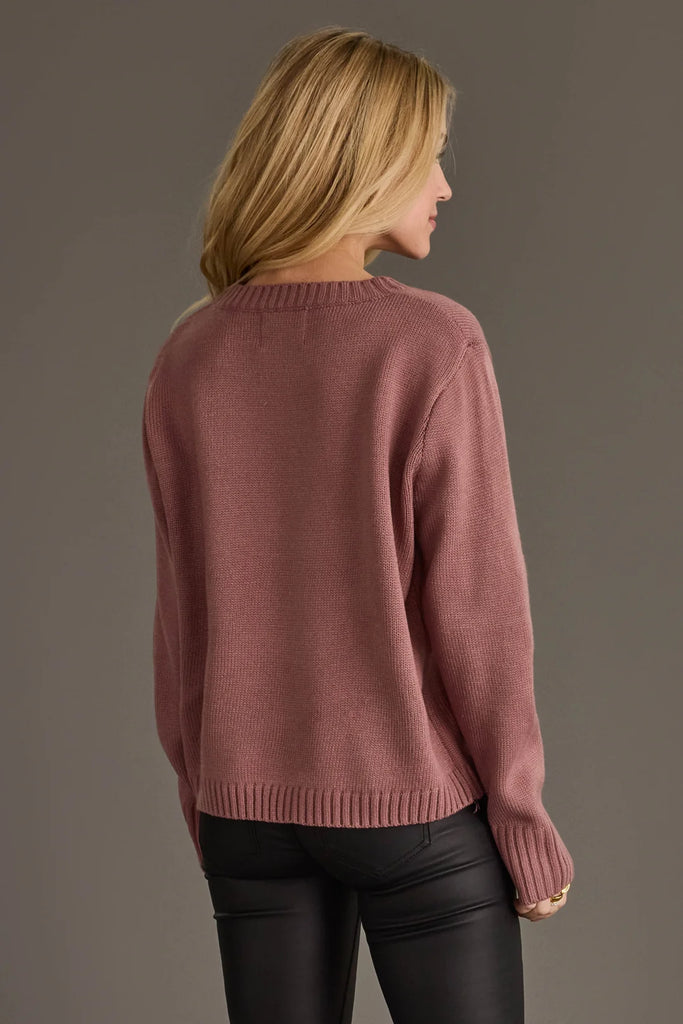 Wine Season Sweater - Mauve