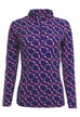 IBKUL Zip Mock Neck Shirt
