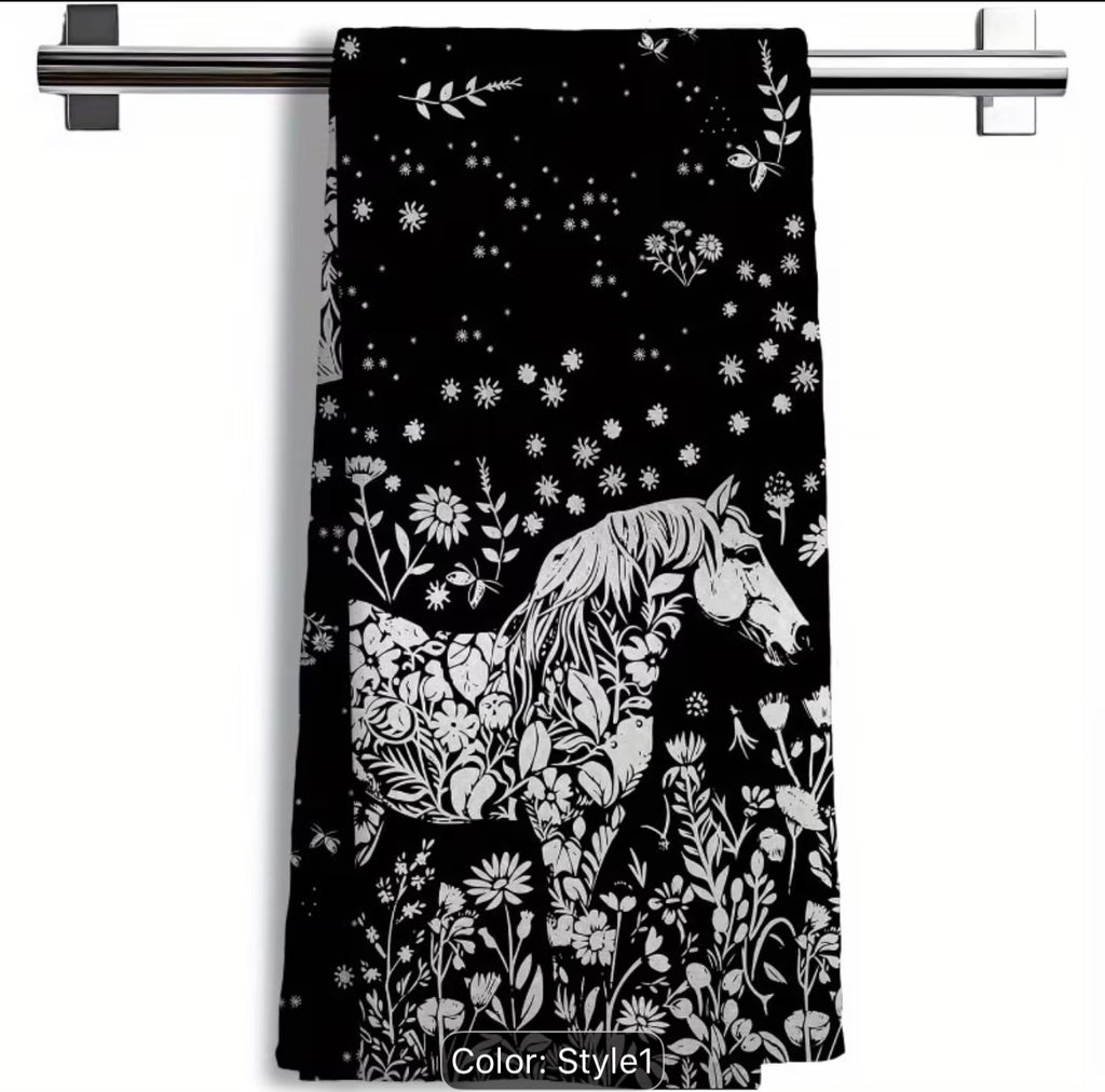 Hand Towel - Black Horse