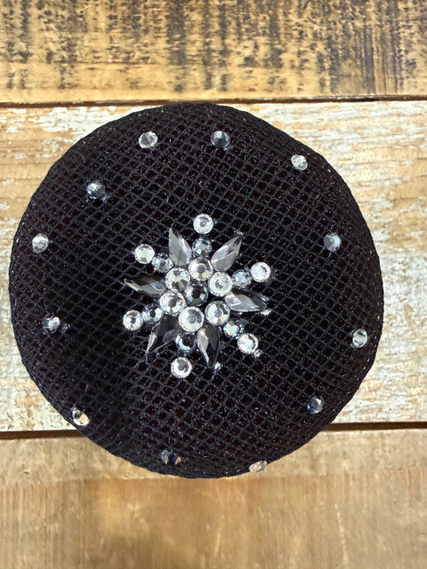 Plastronique Jeweled Bun Covers - Black