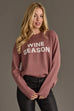 Wine Season Sweater - Mauve