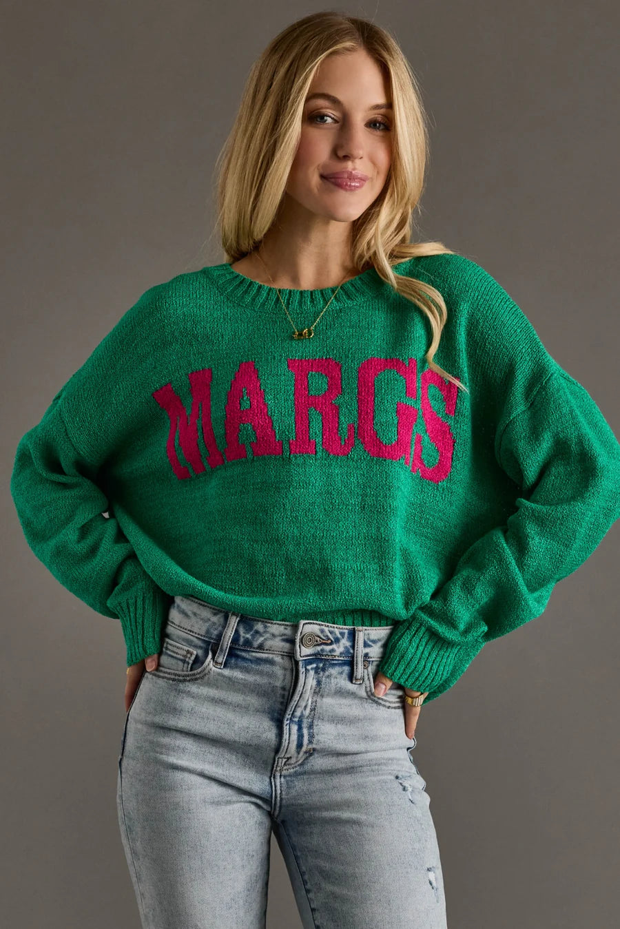 Green Margs Lightweight Sweater